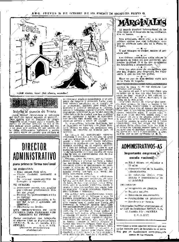 ABC SEVILLA 24-10-1974 página 49