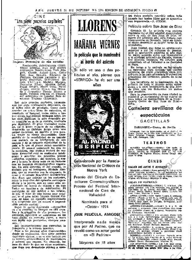 ABC SEVILLA 24-10-1974 página 67