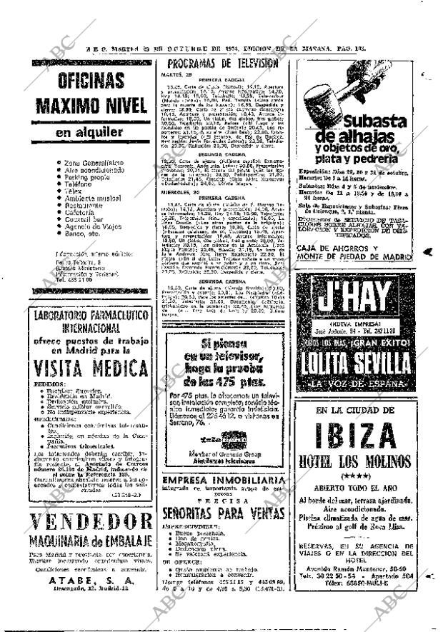 ABC MADRID 29-10-1974 página 103