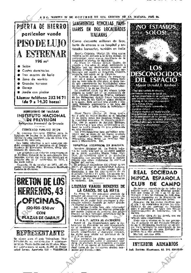 ABC MADRID 29-10-1974 página 44