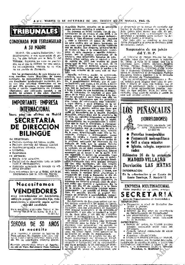 ABC MADRID 29-10-1974 página 45