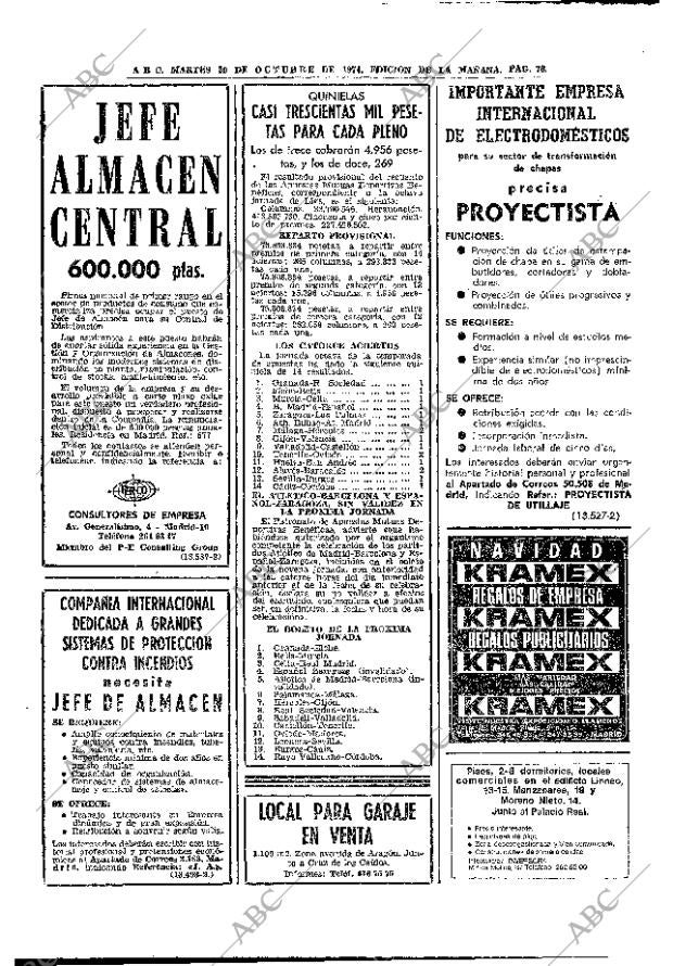 ABC MADRID 29-10-1974 página 76