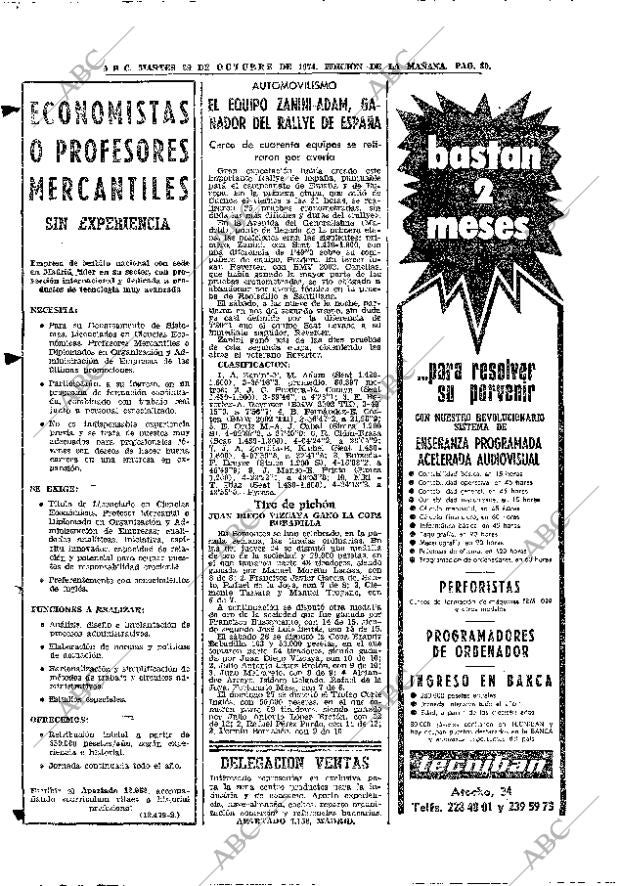 ABC MADRID 29-10-1974 página 80