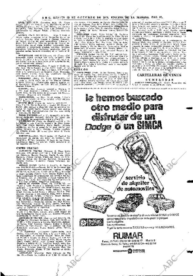 ABC MADRID 29-10-1974 página 97