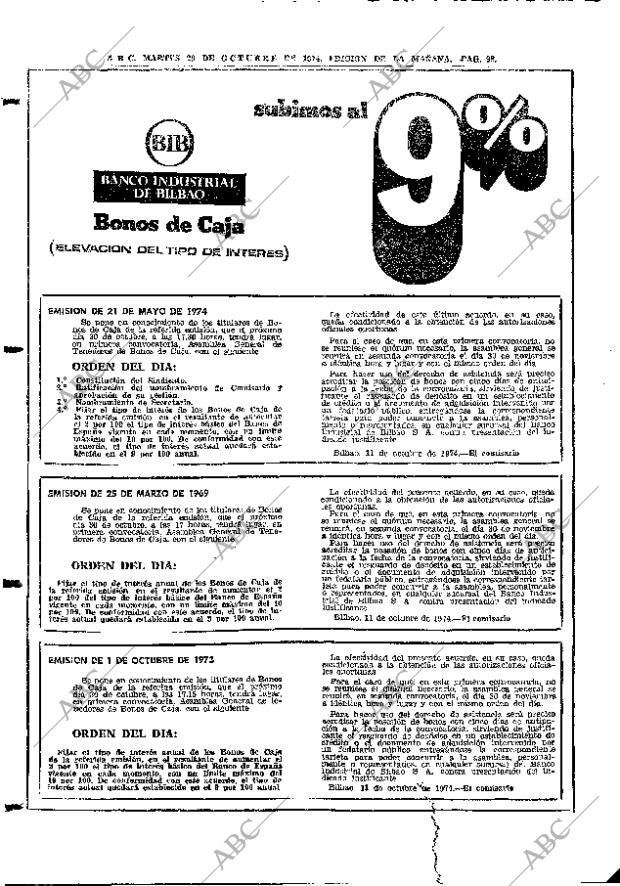 ABC MADRID 29-10-1974 página 98