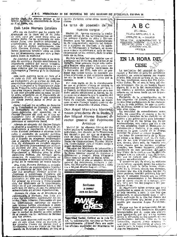 ABC SEVILLA 30-10-1974 página 32