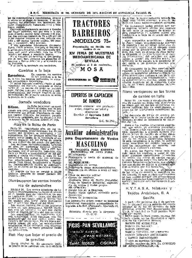 ABC SEVILLA 30-10-1974 página 46