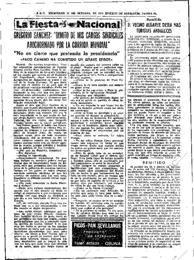 ABC SEVILLA 30-10-1974 página 64