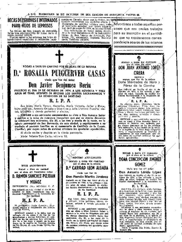 ABC SEVILLA 30-10-1974 página 68