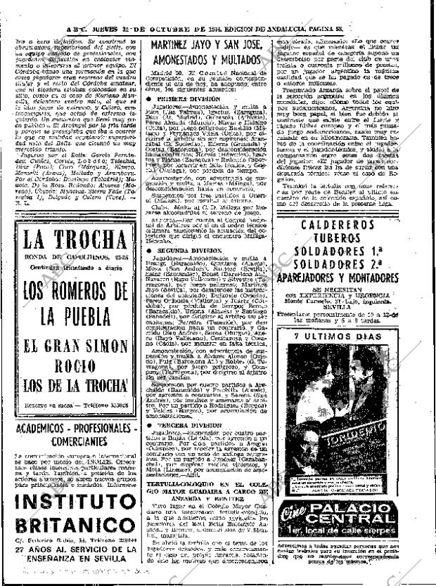 ABC SEVILLA 31-10-1974 página 58