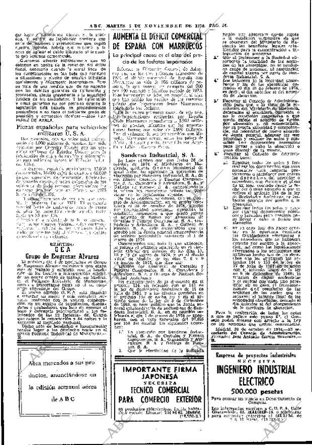 ABC MADRID 05-11-1974 página 54