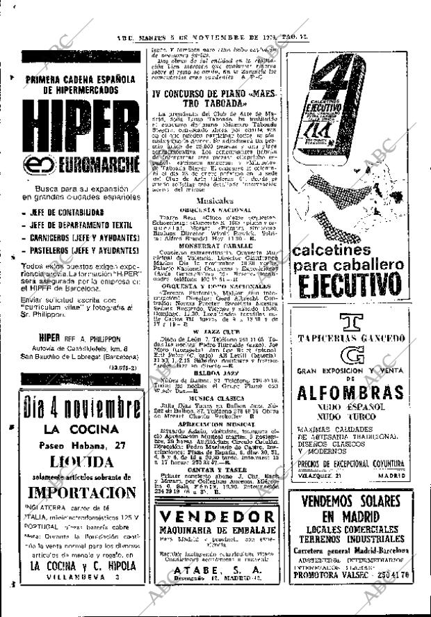 ABC MADRID 05-11-1974 página 72