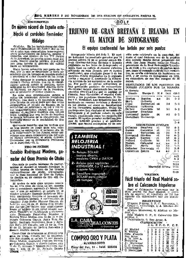 ABC SEVILLA 05-11-1974 página 69