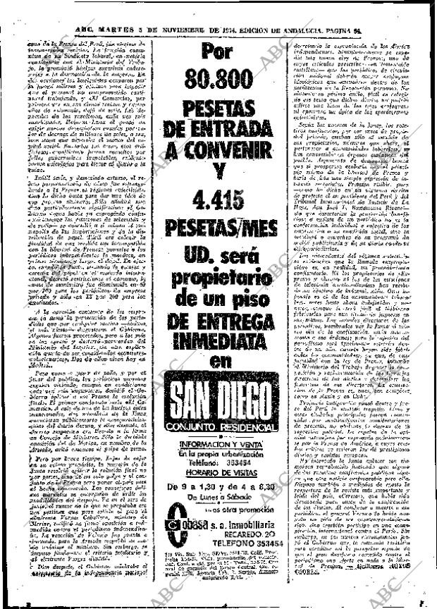 ABC SEVILLA 05-11-1974 página 92