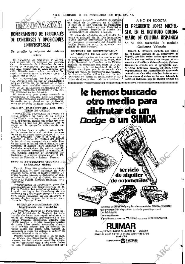 ABC MADRID 10-11-1974 página 75