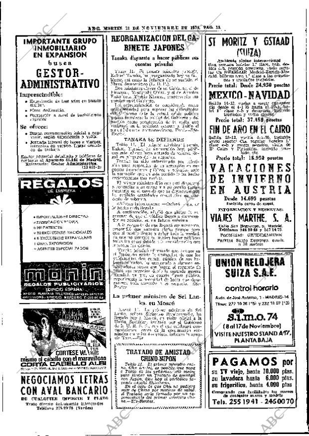 ABC MADRID 12-11-1974 página 18