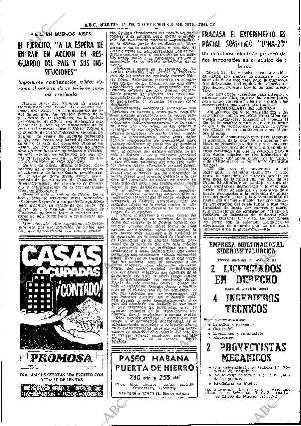 ABC MADRID 12-11-1974 página 22