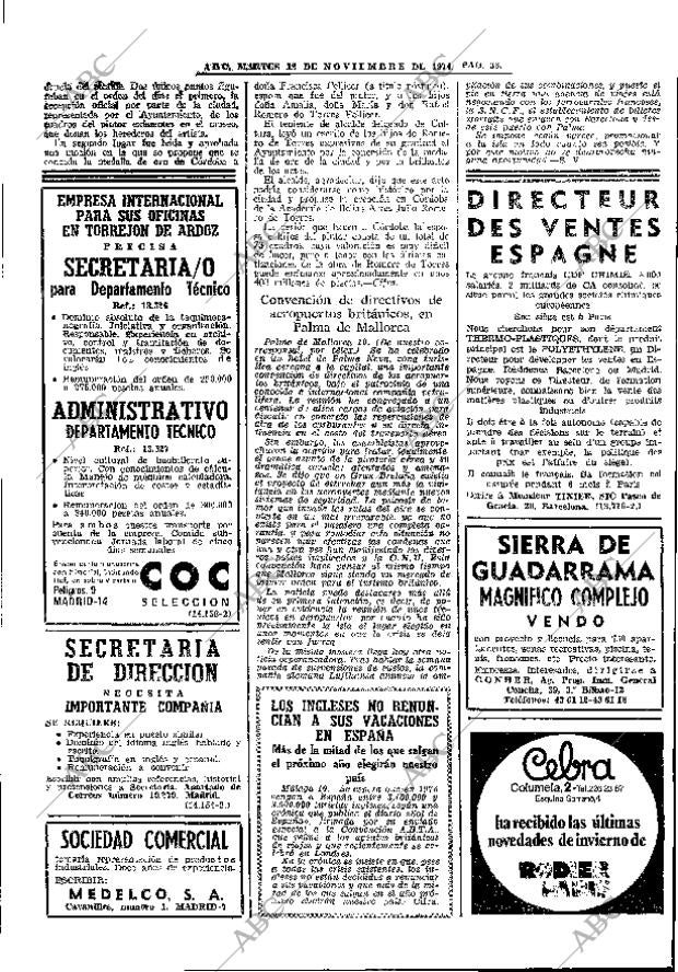 ABC MADRID 12-11-1974 página 36