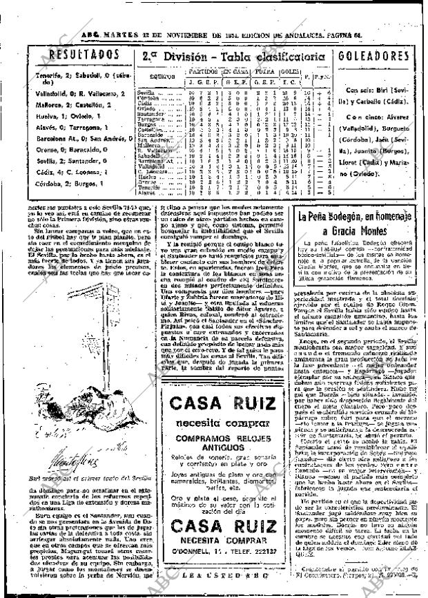 ABC SEVILLA 12-11-1974 página 64