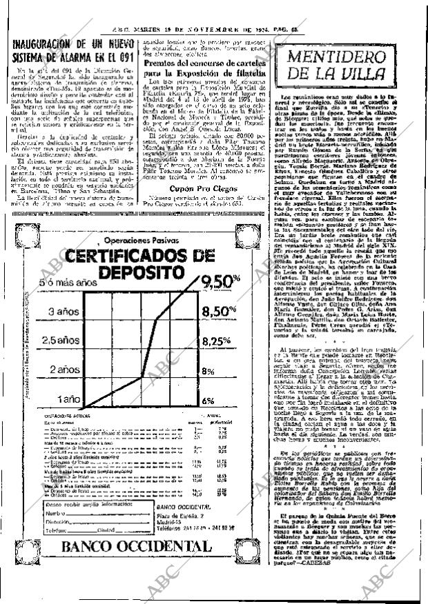 ABC MADRID 19-11-1974 página 41