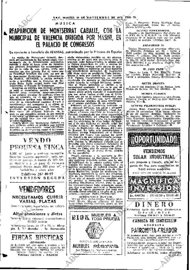 ABC MADRID 19-11-1974 página 68