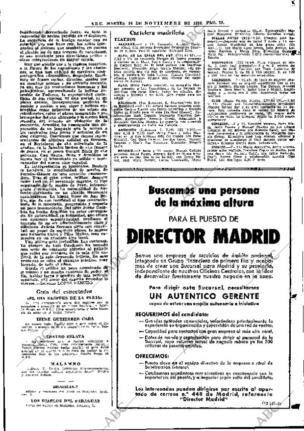 ABC MADRID 19-11-1974 página 71