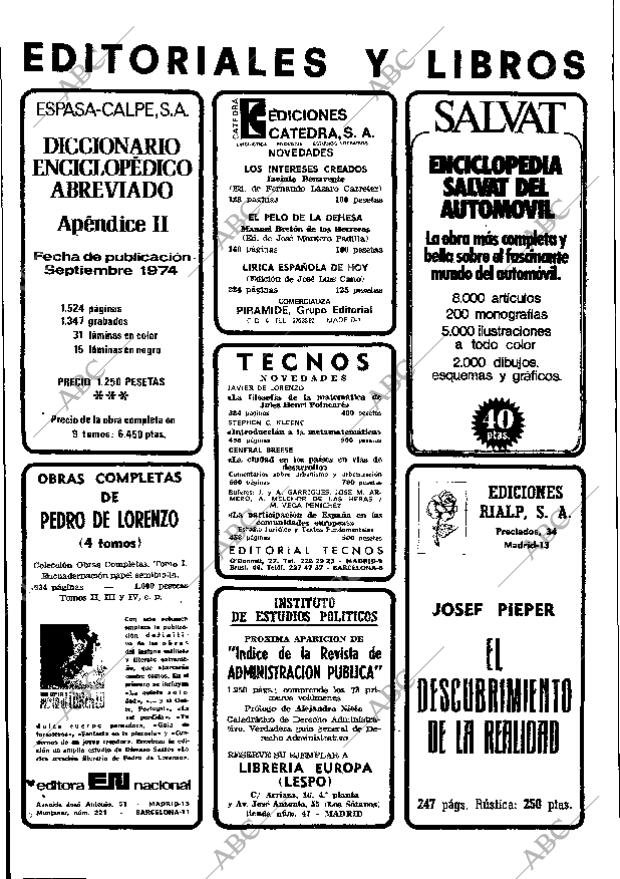 ABC MADRID 22-11-1974 página 128