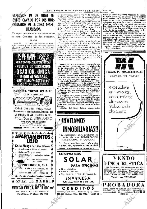 ABC MADRID 22-11-1974 página 40