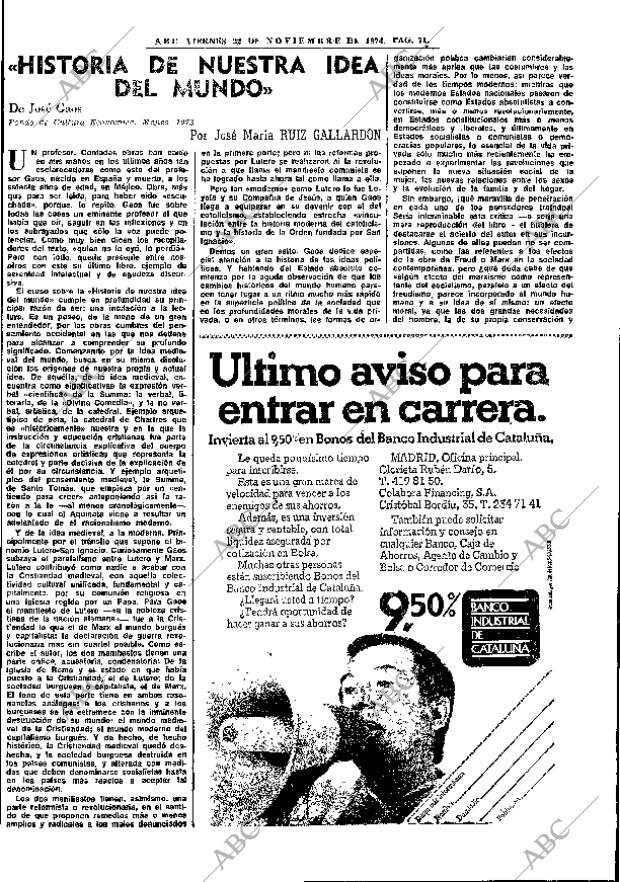 ABC MADRID 22-11-1974 página 71