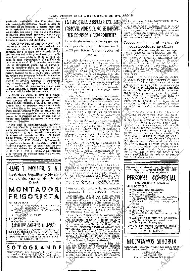 ABC MADRID 22-11-1974 página 74