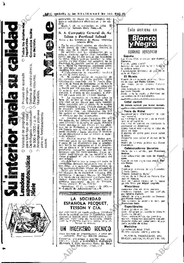 ABC MADRID 22-11-1974 página 82