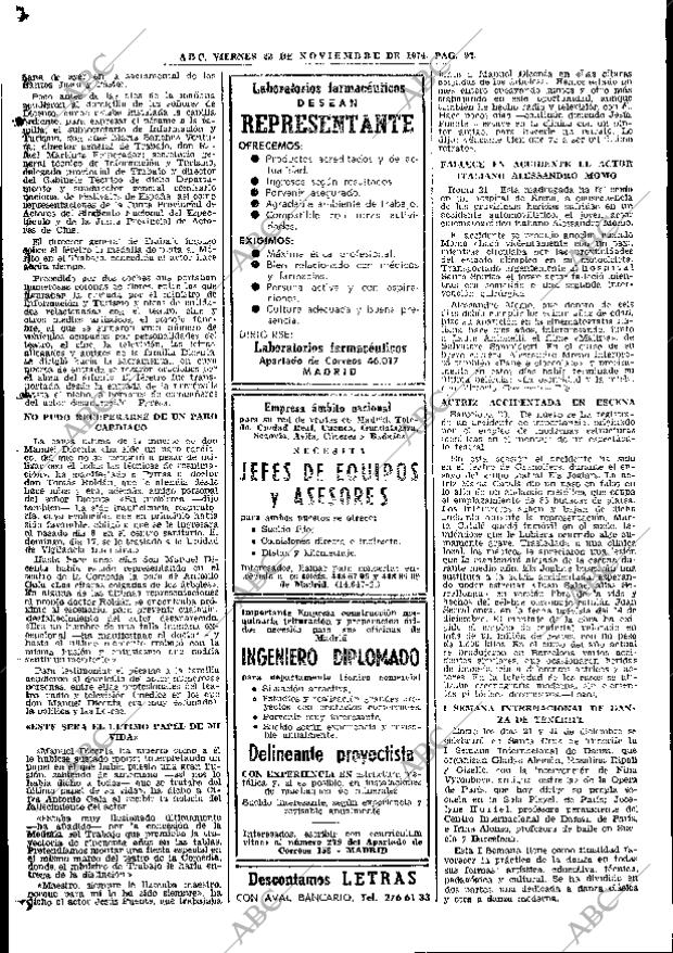ABC MADRID 22-11-1974 página 92