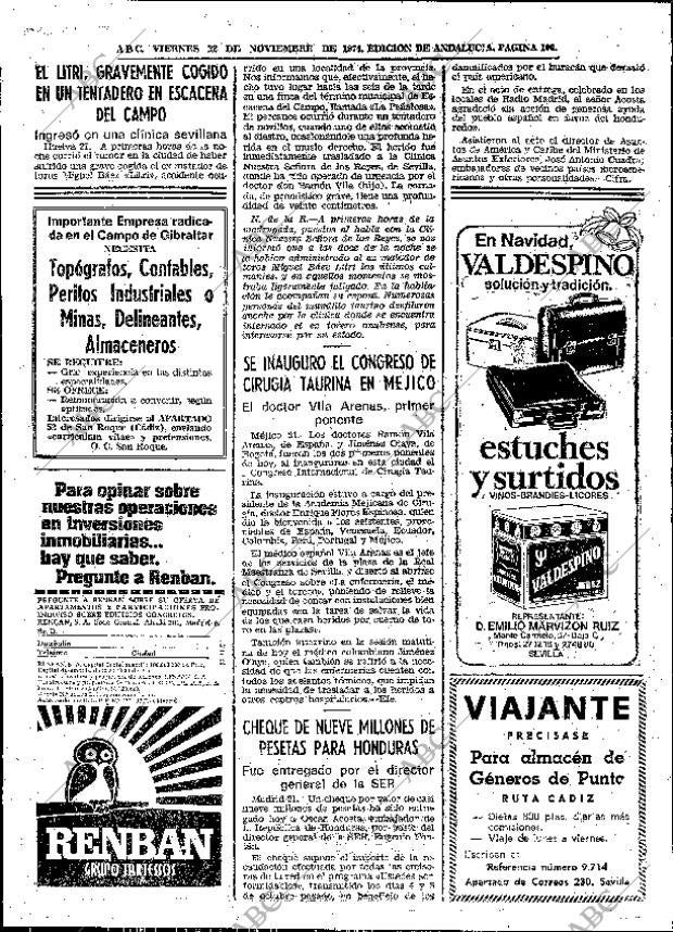 ABC SEVILLA 22-11-1974 página 100