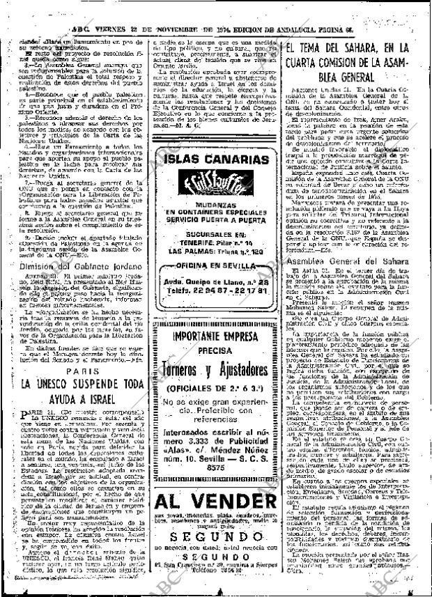 ABC SEVILLA 22-11-1974 página 66