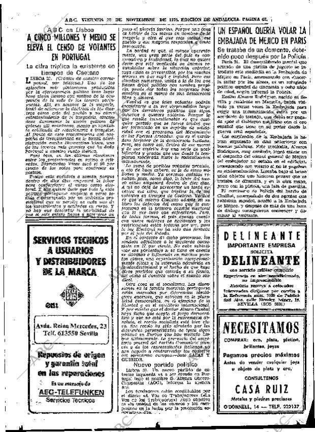 ABC SEVILLA 22-11-1974 página 67