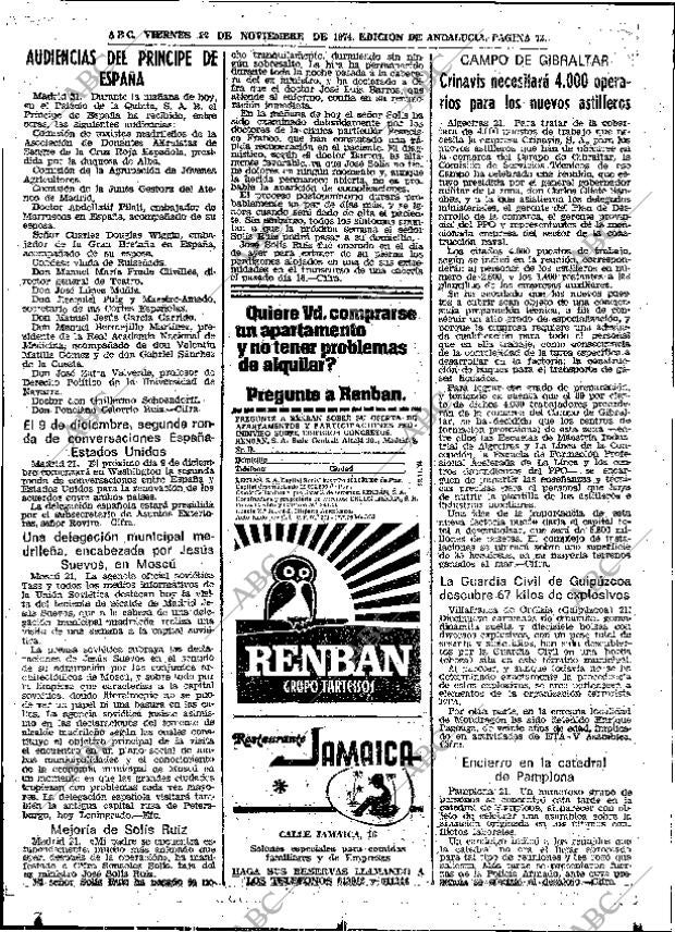 ABC SEVILLA 22-11-1974 página 72