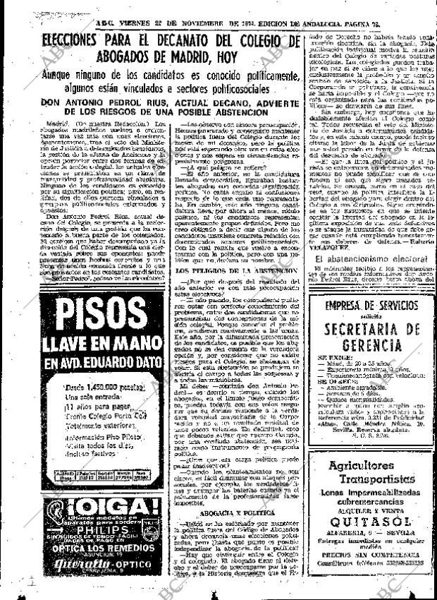 ABC SEVILLA 22-11-1974 página 73