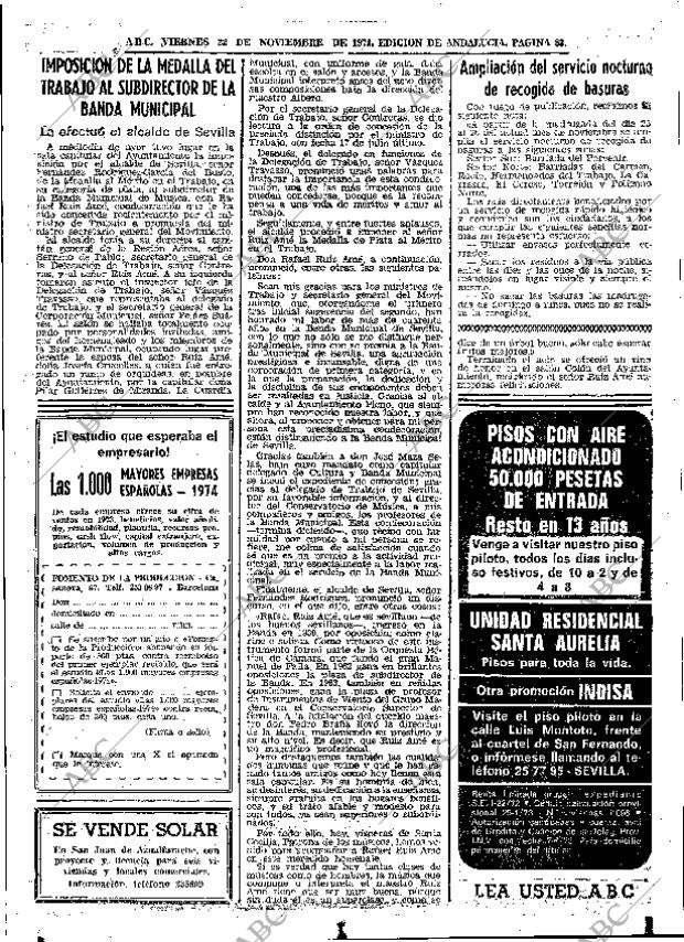 ABC SEVILLA 22-11-1974 página 83