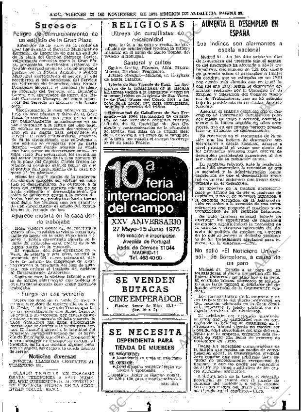 ABC SEVILLA 22-11-1974 página 85