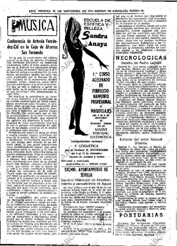 ABC SEVILLA 22-11-1974 página 88