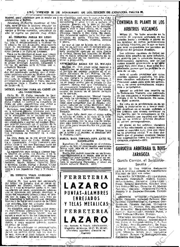 ABC SEVILLA 22-11-1974 página 92