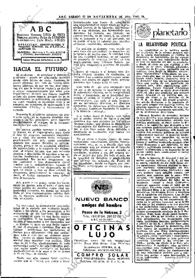 ABC MADRID 23-11-1974 página 34