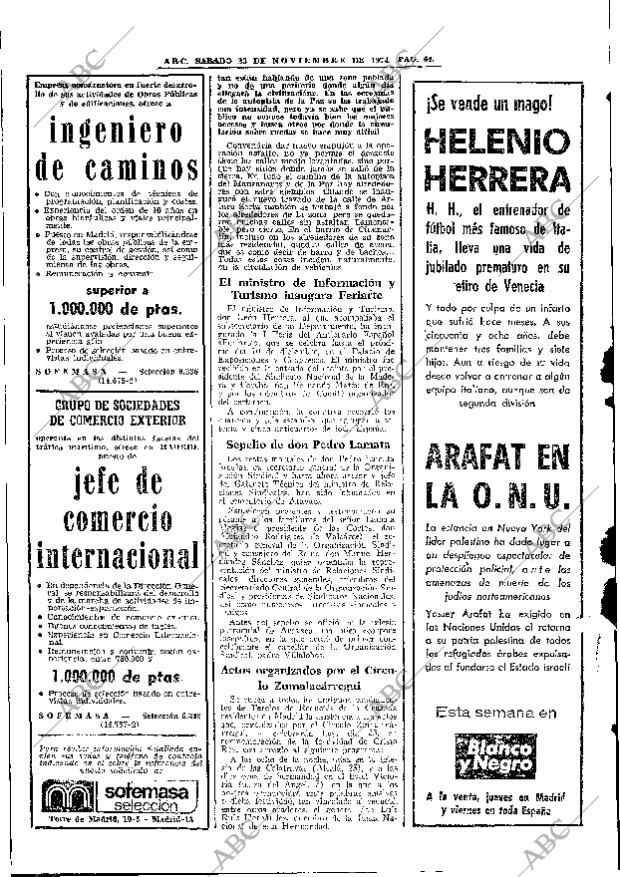 ABC MADRID 23-11-1974 página 64