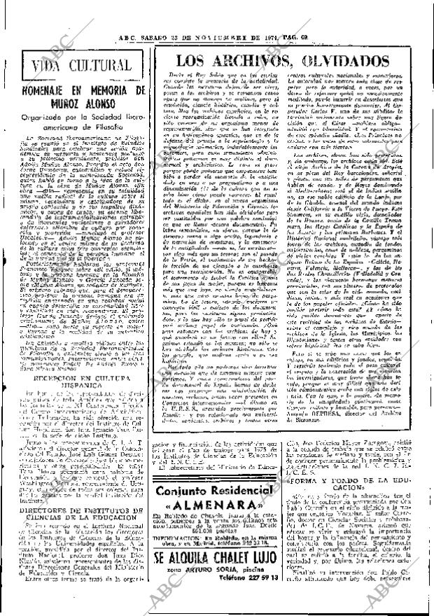 ABC MADRID 23-11-1974 página 69