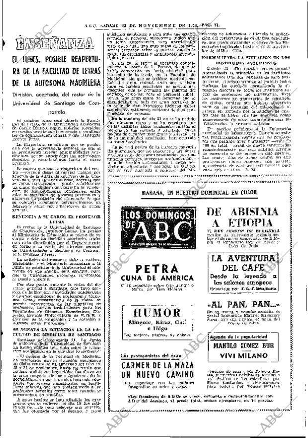 ABC MADRID 23-11-1974 página 71