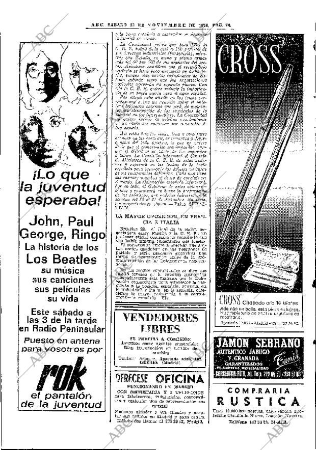 ABC MADRID 23-11-1974 página 74