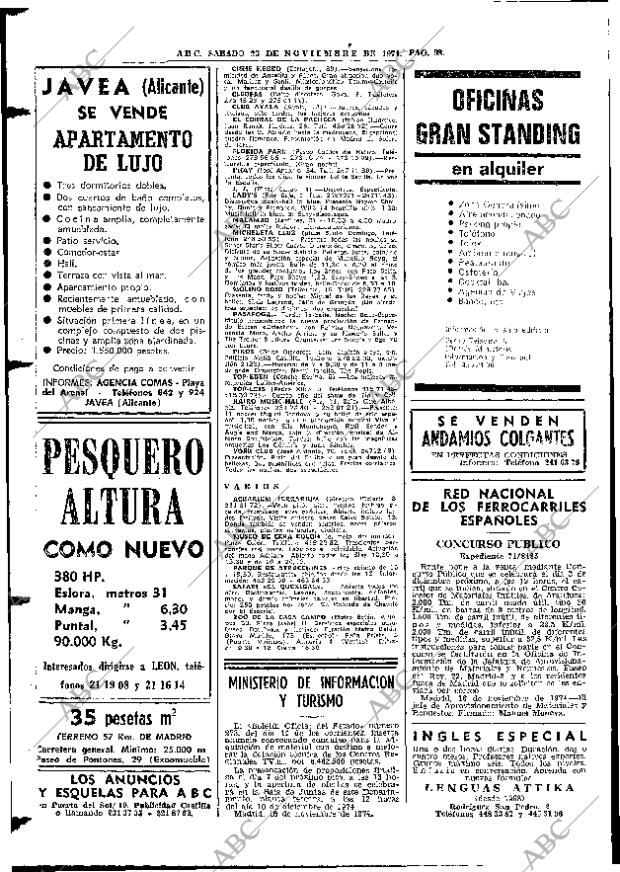 ABC MADRID 23-11-1974 página 98