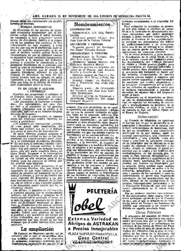 ABC SEVILLA 23-11-1974 página 30