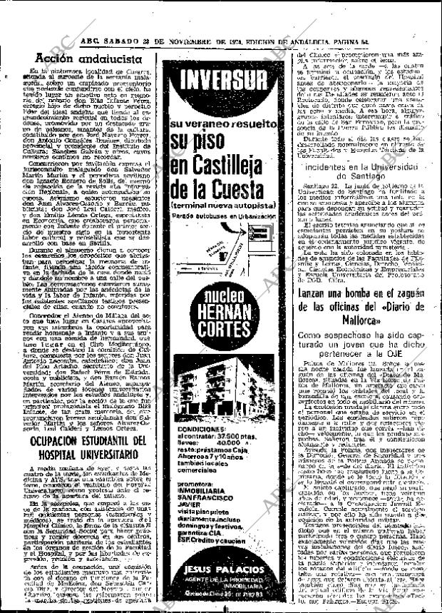 ABC SEVILLA 23-11-1974 página 52