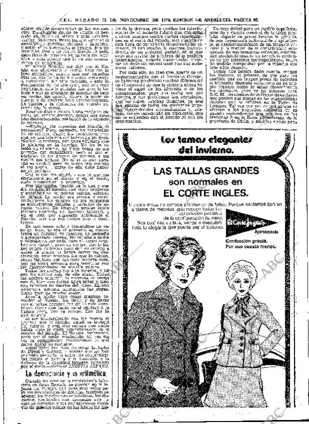 ABC SEVILLA 23-11-1974 página 91